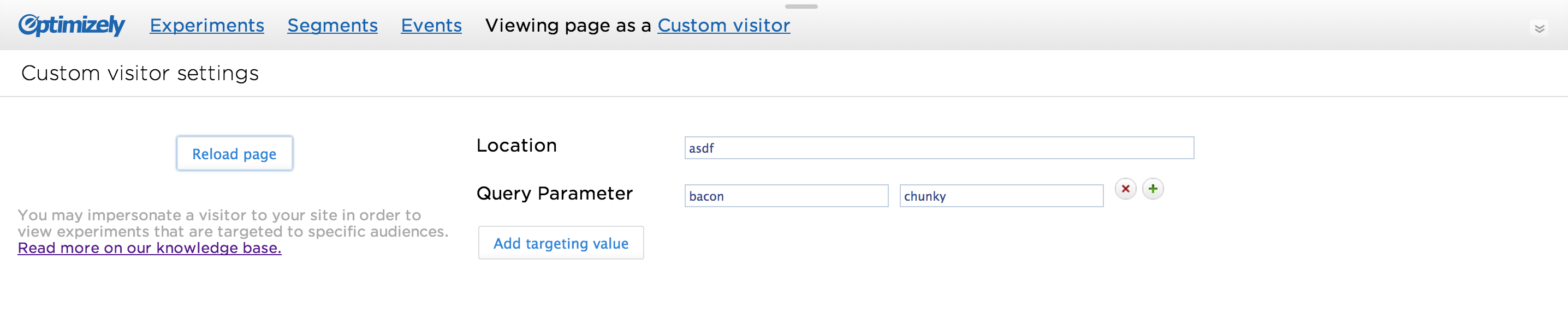 Almost final screenshot of adding custom visitor attributes