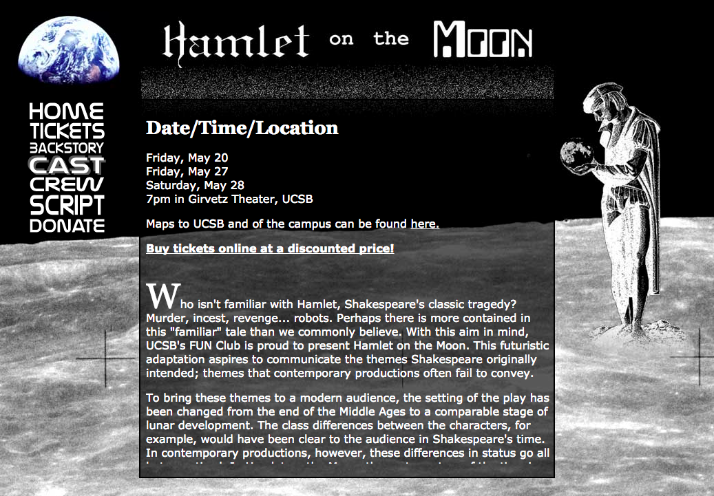 Hamlet on the Moon homepage