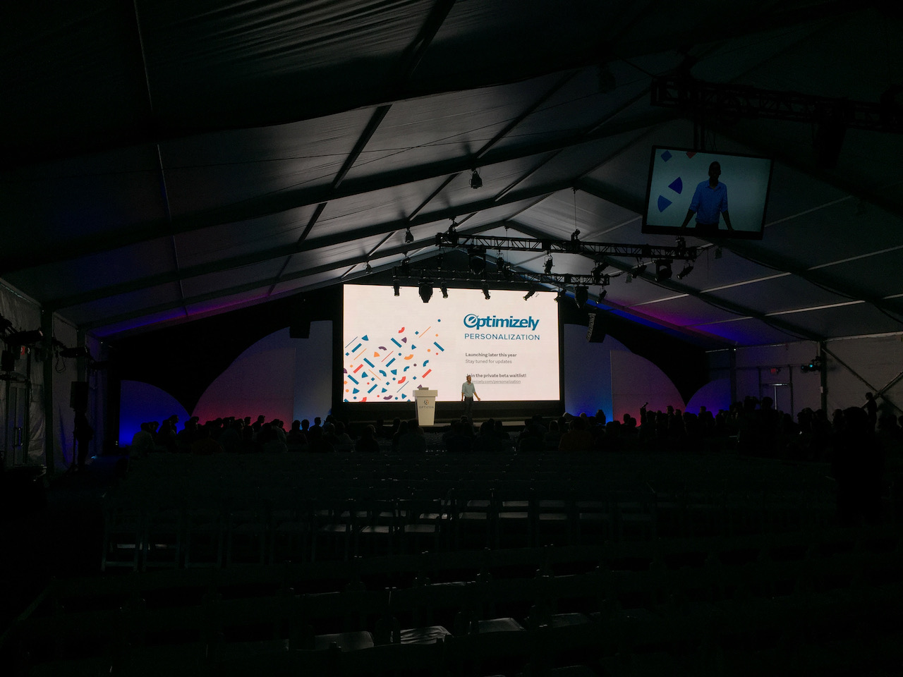 Opticon's main stage, where we announced Personalization